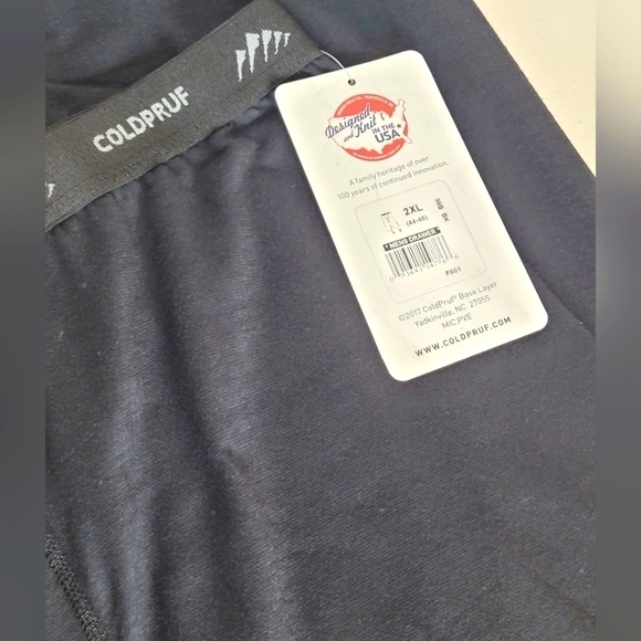 Coldpruf Men's Black Lightweight Base Layer Pants - Size 2XL - Picture 4 of 7